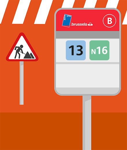 Bus 13, N16 - interruption