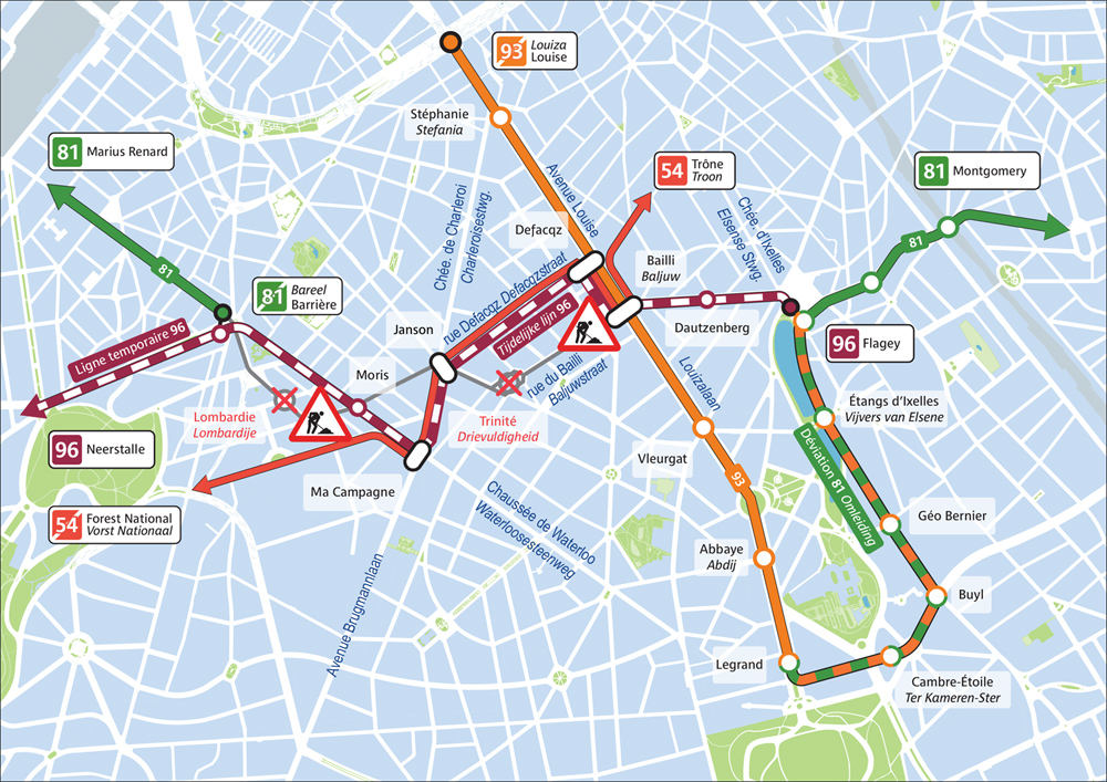Map of the interruption