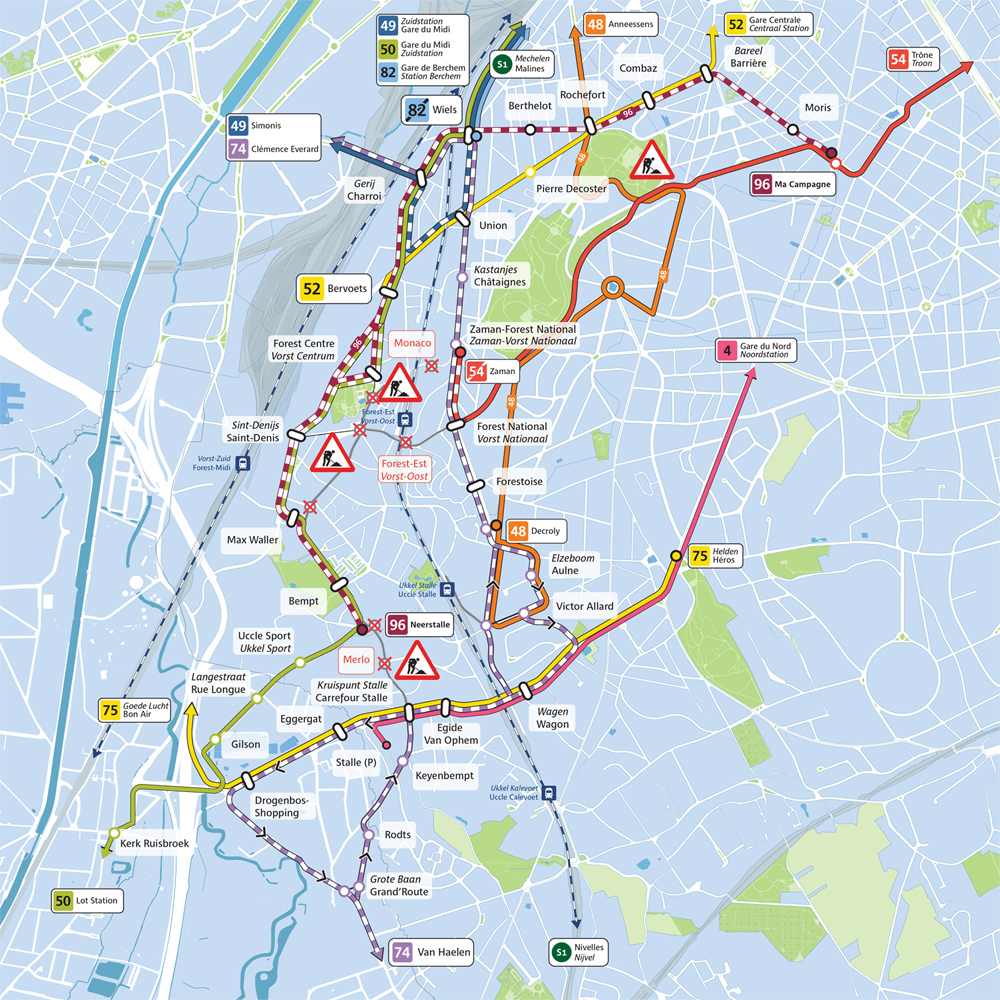 Plan van de onderbreking (vanaf 19 juni)