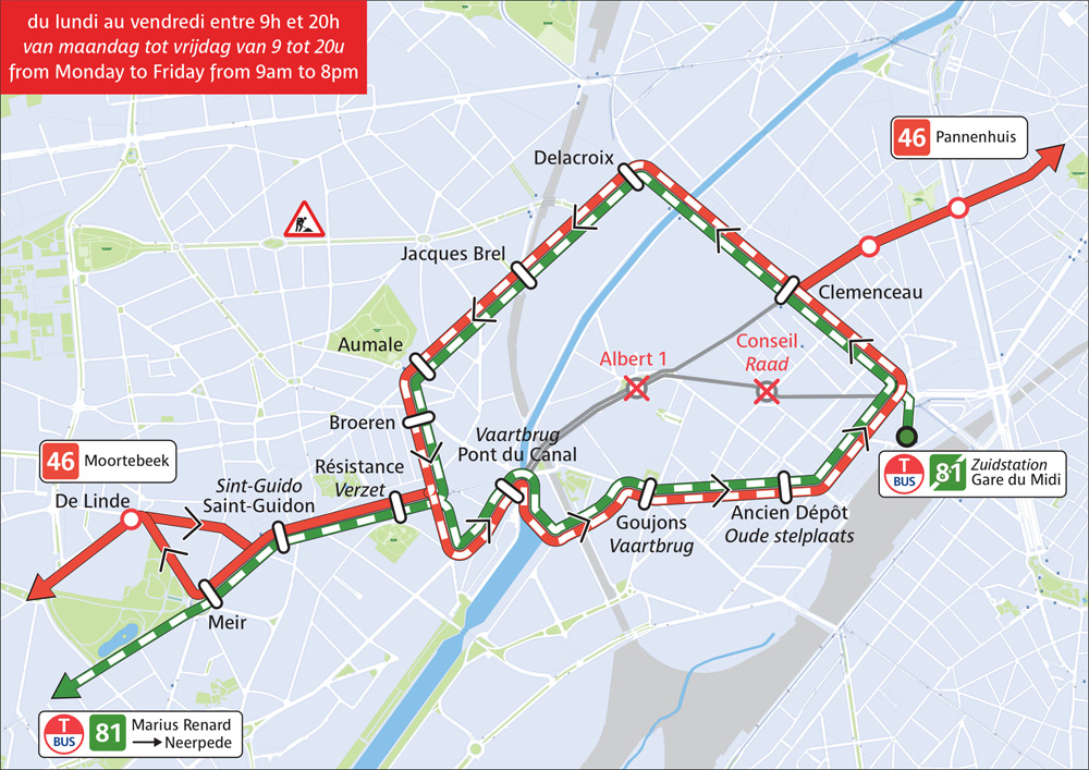 Diversion from Mondau to Friday from 9am to 8pm