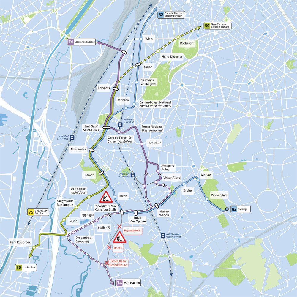 Map of the interruption (as of 6 June)