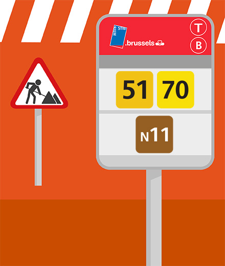 Tram 51, bus 70, N11 – interruption