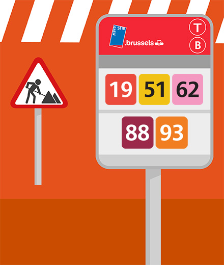 Tram 19, 51, 62, 93, bus 88 – interruption
