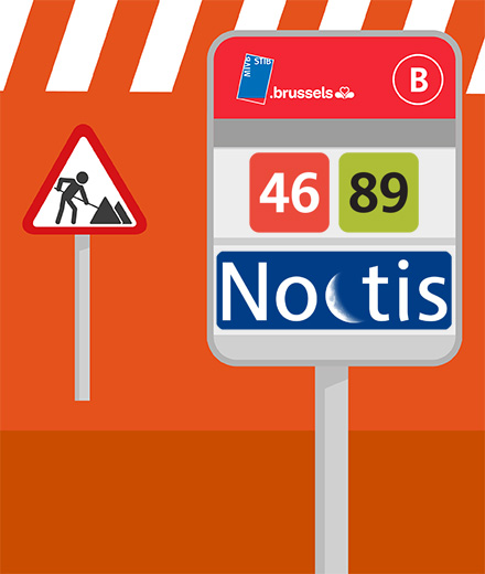 Bus 46, 89, Noctis – onderbreking