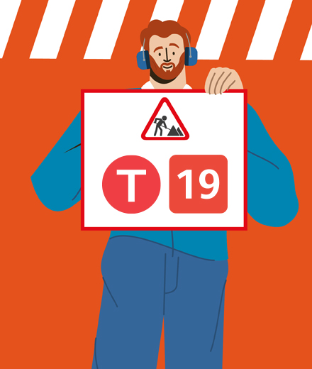 Tram 19 – interruption